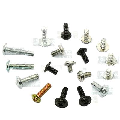 China Pan PWM4*6/8/10/12/14/15/16/22 Round Pan Phillips Cross Head paded screw bolt with gasket protection computer machine screws for sale