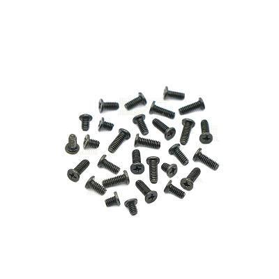 China CM1.4*1.5/2/2.5/3/4 countersunk D=2.5*0.5 thin/wafer cross head machine screw phone/computer screw precision black galvanized screw for sale