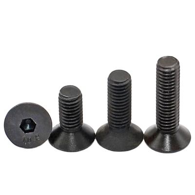 China China Supplier KM2.5/3/4/5/6 Oxide DIN 7991 Grade Flat Black Hexagon Socket Cup Flat Countersunk Head Screw Bolt 12.9 for sale