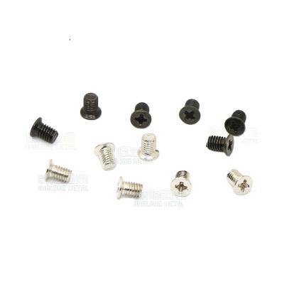 China Flat Countersunk Screw KM3*4/4.8/6 Flat Head Phillips Screws Desktop SSD Carbon Steel Computer Screw for sale