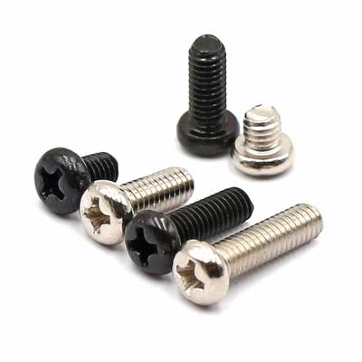 China Pan PM3/4*4/5/6/8/9/10/12/14/15/16/17/18/20/22/25/30/35/40/45 carbon steel cross /50 recessed around Pan Head Screws Cross Screws for sale