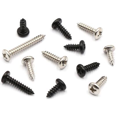 China BA3*8/12/15/18 D=6.0 Forced Tapping Screw Headed Shank Carbon Steel Black Zinc Nickel Bright Screw for sale