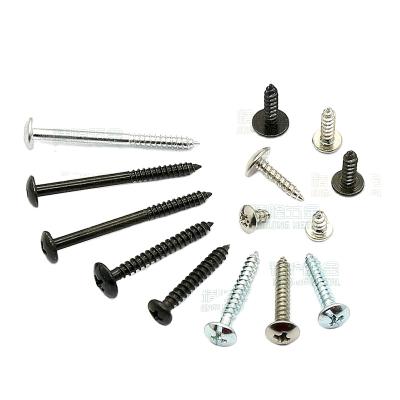 China Truss TA3.5*6/12/14/18/19/20/22/25/30/40 Truss Cross Phillips Truss Head Self Tapping Carbon Steel Screw Mushroom Wood Head Screw for sale