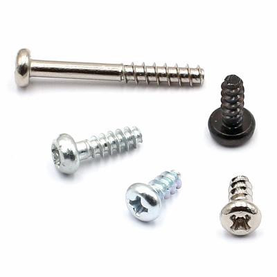 China Black Bright Round Head Pan Screw PB3.2/3.3/3.5/3.9/4.2 China Factory Carbon Steel Zinc Zinc Shank Self Tapping Flat Screw for sale