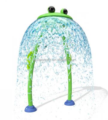 China Water Park Splash Pad Water Play Sprinkler Spray Water Structure 304 Stainless Steel Frog Waterfall for sale