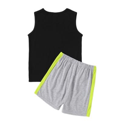 China New Summer Fashion Cartoon Formal T-shirt Shorts Wholesale 2 Pieces Set/Baby Kids Boys Clothing Set for sale