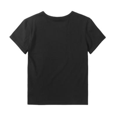 China Shortsleeve Anti-shrink Black Blouse Summer Section Customization Cotton Thin Crop Tops T-shirts Simply for sale