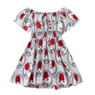 China Cute Girls Princess Shortsleeve Dress New Princess Viable Children's Clothing Printing Wear Dress for sale