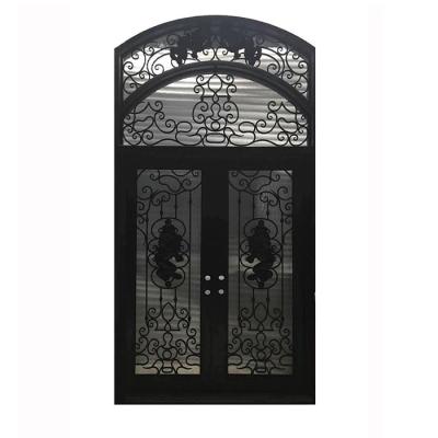 China Swing Antique And Luxury Wrought Iron Door Grille Design , Iron Door Designs For Home India for sale