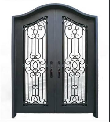 China Modern High Quality Ornamental Exterior Iron Doors Iron Window Grill Doors for sale