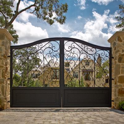 China Sunscreen Antirust European Luxury Wrought Iron House Single Main Doors Waterproof for sale