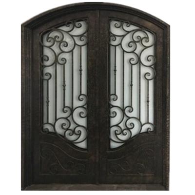 China New Product Fashionable And Beautiful Wrought Iron Security Exterior House Door for sale