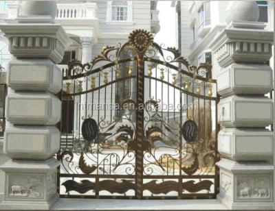 China Easily Compiled Iron Door Designs for Exterior Wrought Iron Door and Decorative Wrought Iron Doors for sale