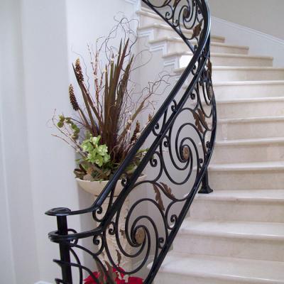 China Decoration Wrought Iron Staircase Interior Design for sale