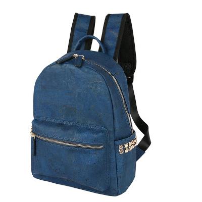 China BSCI ISO14001 China Style Topgood Waterproof Handbag Tote Bag and Stylish Women Cork Natural Backpack Bag blue for sale