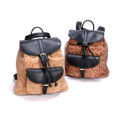 China RFID Portugal vegan cork backpack laptop cork bag fashion girl RFID natural cork fabric for backpack for sale