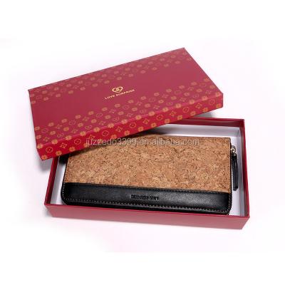 China Eco-friendly Cork New arrival style alternative cork wallet/wooden color natural cork purse/cork luxury men wallet for sale