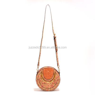 China Portugal custom floral cork handbag lady cork tote bag hot sale TOGGLE BAG/lady metal handle/women shoulder cork bag for sale