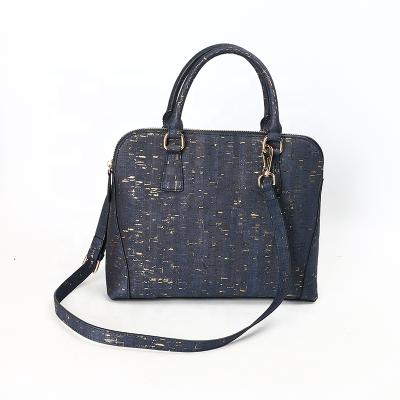 China Dongguan NATIONAL Factory FREE Custom Luxury Design Tote Shiny Bling Bling Cork Logo Shoulder Bag Eco-Friendly Handbag for sale