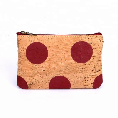 China Printing Factory ISO BSCI Recyclable Custom Cork Wallet Lightweight Eco-friendly Cork Coin Purse With Zipper Recyclable Cork Change Purse for sale