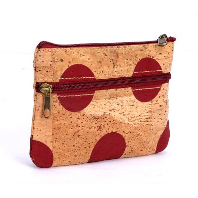 China Recyclable Cork Wallet Women Close Up Coin Pouch Cork Coin Purse Custom Mini Coin Purse for sale