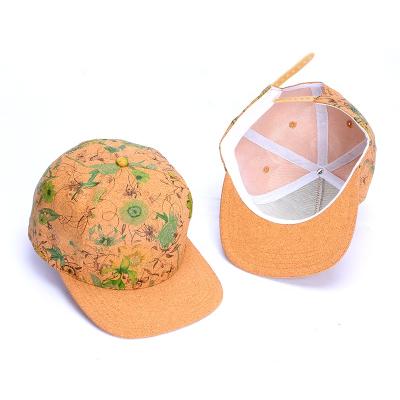 China breathable & European Cork Waterproof Custom Color Cork Paper Snapback Hat Waterproof Sports Cap Baseball Hat for sale