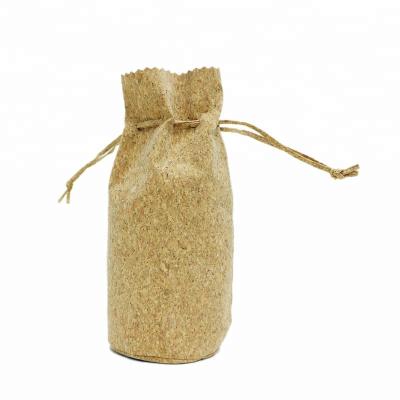 China Eco-friendly Wine Bag Vegan Cork Wine Gift Bag/Lightweight Waterproof Cork Bottle Bag/Custom Logo Cork Drawstring Bag for sale