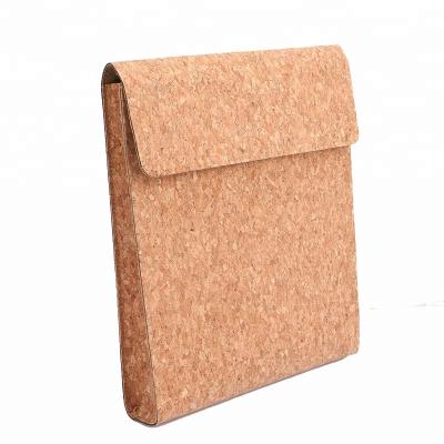 China Factory custom cork folder bag convenient/natural color cork paper document bag/vegan cork document holder for sale