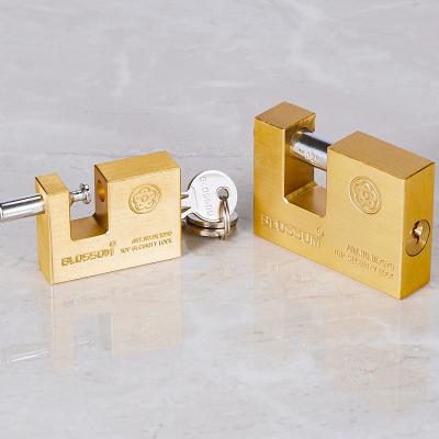 China Candados Logo Heavy Duty Custom Brass Padlock Padlocks Rectangle Solid Candado OEM Padlock Heavy Duty/Top Security BL70 60mm Outdoor Lock for sale