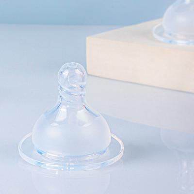 China BPA Free Custom logo anti colic teat wide neck caliber Baby Silicone Breast-Like replacement Nipple teat for bottle for sale