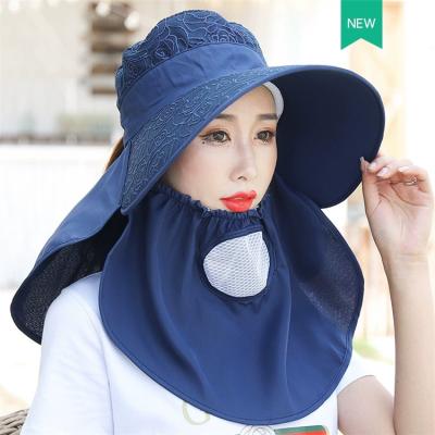 China breathable & Waterproof Wholesale Ladies Tea Picking Breathable Hat Shawl Lengthen Shading Recycling Cultivating Hat for sale