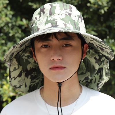 China Custom Logo Camouflage Camouflage Bucket Hat Tactical Military Custom Logo Camping Fishing Cap Safari Sun Boonie Bucket Hat Sun Protection Hat With String - shopping denim for sale