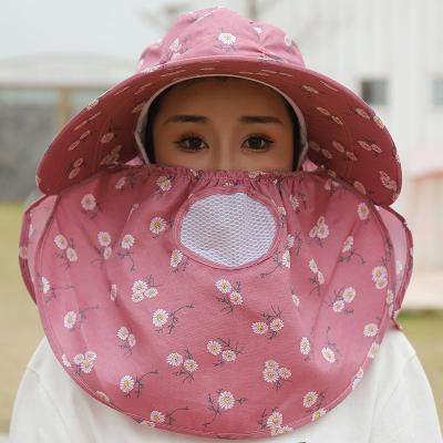 China Outdoor Casual Summer Beach Camping Sun Rise Gardening Hat With Neck Flap Face Cover for sale