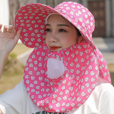 China COMMON Foldable Sun Protection Hat Face Neck Cover Fins Fishing Hat Sunscreen Fishing Hat for sale