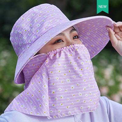 China breathable & Waterproof Sun Hat Fishing Camping Hiking Outdoor Boating Summer Women Scarf Hat Sun Protection Gardening Hat for sale