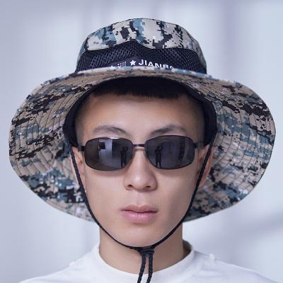 China OEM High Quality Folding Fisherman's Camouflage Bucket Hat Sun Protection Hat Custom Logo Camo Military Hat for sale