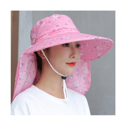 China breathable & Waterproof spring 2022 new women'svisor sun protection gathering hat beach hats with prints of a flower for sale