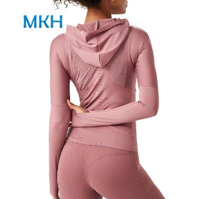 China Breathable Women Yoga Warm Up Jackets With Thumb Holes for sale