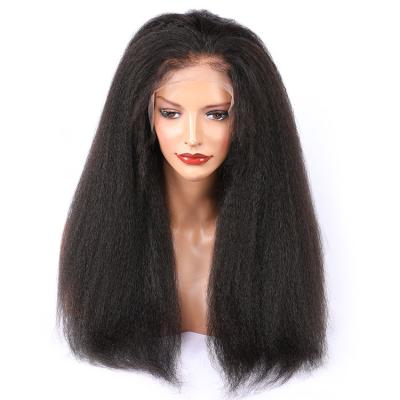 China Free Samples Color Yaki 13*4 Straight Natural Lace Front Wigs Curly Straight Yaki Lace Wigs Frontal Swiss Hair Wig for sale