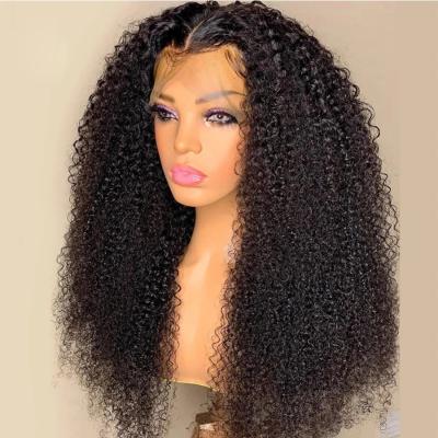 China Wholesale Virgin Kinky Curly Frontal Closure Lace Frontal Closure Virgin Indian Remy Hair Wig 13x4 Afro 13x4 Lace Frontal Kinky Curly Wig for sale