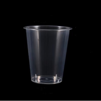 China Custom single wall injection pp disposable clear transparent plastic cup for milk tea coffee juice drink for sale