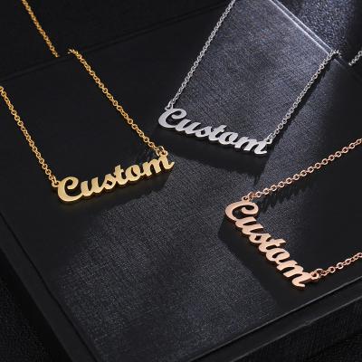 China Eskeem Jewelry FASHIONABLE High Quality Stainless Steel Esglish Name Jewelry Personalized Custom DIY Letter Name Necklace for sale