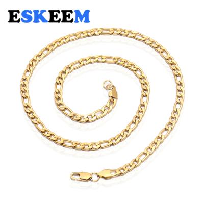 China Eskeem FASHION Jewelry Stainless Steel Figaro Chains Mens Hip Hop Jewelry Link Chain Multi Sizes For Sale for sale