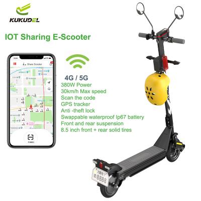 China Unisex lightweight electric mobility e scooter iot sharing with warning lights for sale