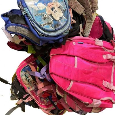 China Lady Used Shoulder Bags Factory Wholesale Used Backpack Second Hand Brand Leather Bag Children School Bag for sale