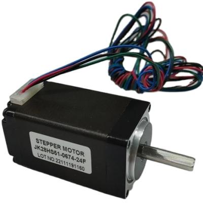 China NEMA 11 17oz-in Stepper Motor 28x28x51mm 1.8deg 0.67A 1200g.cm for DIY CNC 3D Printer JK28HS51-0674-24F for sale