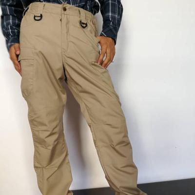 China Waterproof Mens T/C 65/35 Rib Stop Water Resistant Woven Work Pants Long With Zipper Plus Size Regular Large for sale