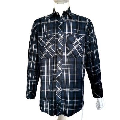 China Chinese Factory Direct Cotton Autumn Flannel Long Sleeve Front Button Men's Plain Woven Shirt Plus Size for sale