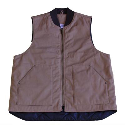 China Custom Fashion Windproof Quilted Inside Outwear Mens Cotton Linen Vest for sale