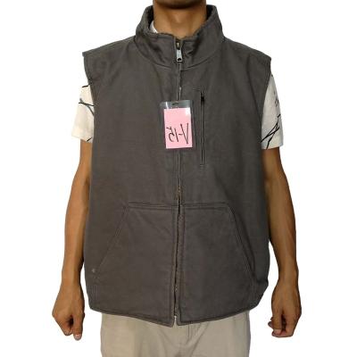 China Heavy Duty Winter Men's Heavy Duty Plus Canvas Cotton Canvas Fabric OEM Service OEM Size Worker Vest for sale